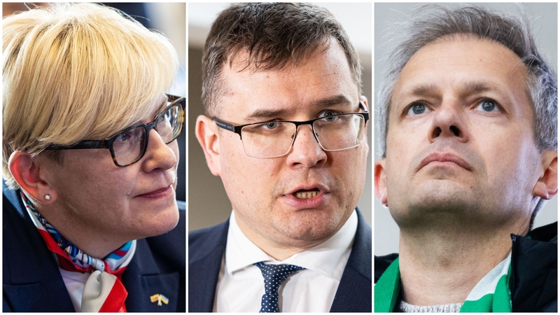 Ingrida Šimonytė (kairėje), Laurynas Kasčiūnas, Andrius Tapinas