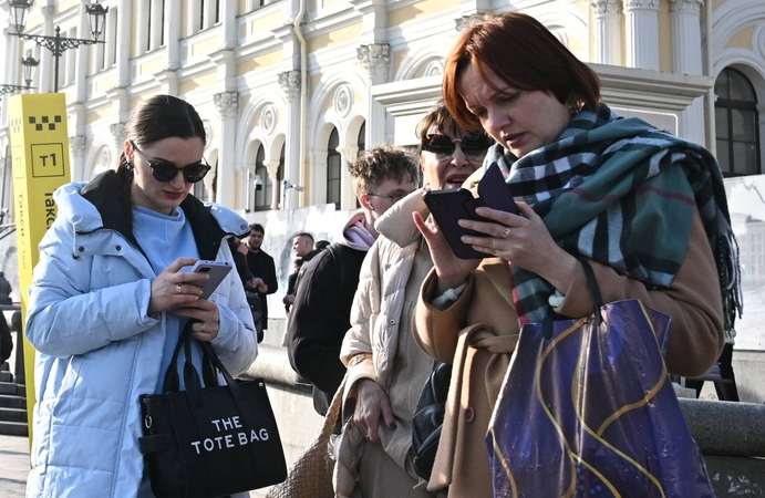 Sankt Peterburgo gyventojai skundžiasi, kad neveikia mobilusis internetas