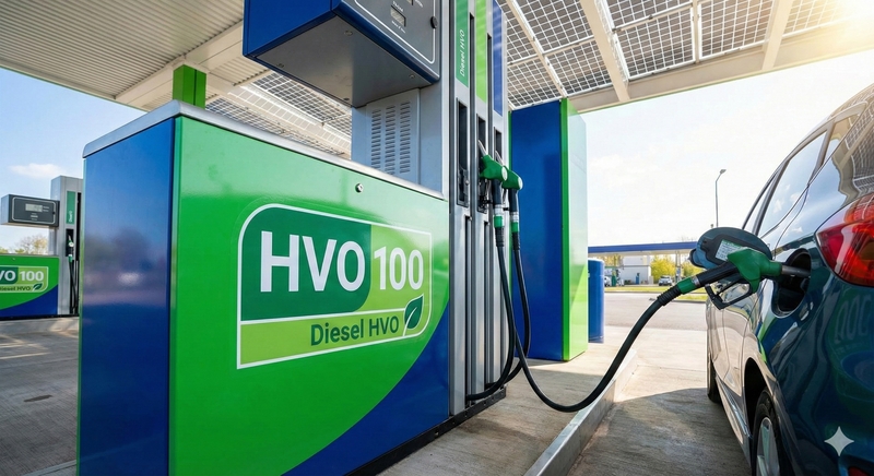Technologija: sintetinis dyzelinas HVO100 gaminamas iš atsinaujinančiųjų žaliavų – augalinių aliejų, gyvūninės kilmės riebalų, maisto atliekų ar net panaudoto aliejaus.