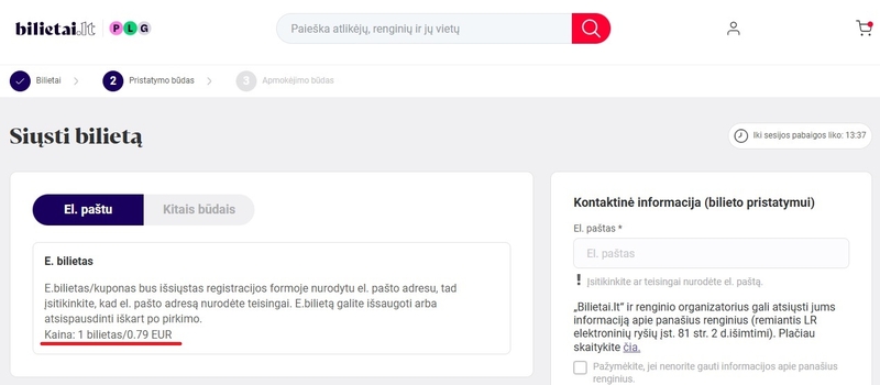 Nesąžininga: klientė įsitikinusi, kad sumokėjusi paslaugos mokestį, ji turėtų gauti bilietus nemokamai, bet dabar reikia papildomai susimokėti.