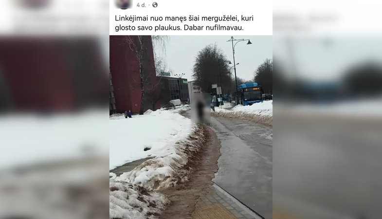 Įtartina: vyras ne tik viešina nepažįstamų žmonių nuotraukas, bet ir parašo neįprastus komentarus.