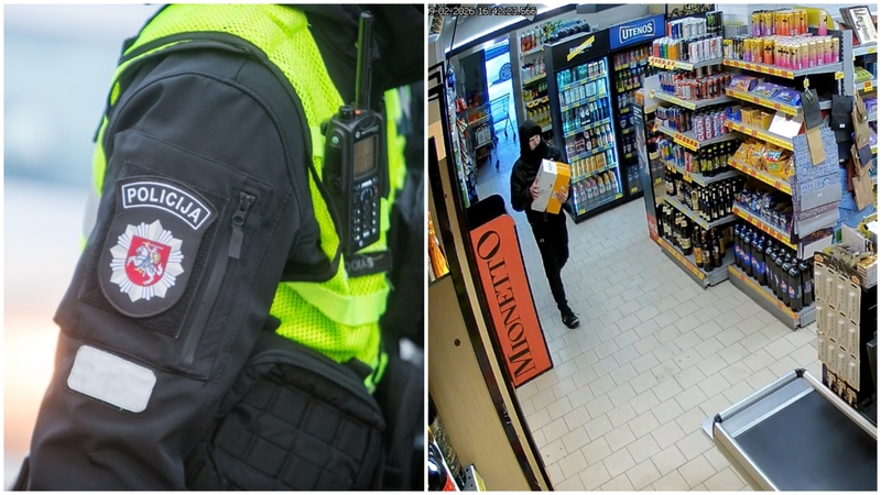 Kauno policijos pareigūnai aiškinasi, kas iš parduotuvės pasisavino prekes