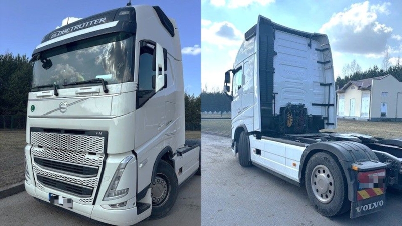Lietuvoje registruotą, bet Vokietijoje ieškomą vilkiką „Volvo“ ketinta nuvairuoti į Baltarusiją