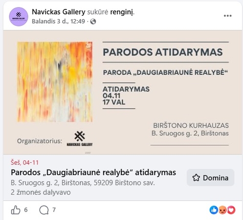 Akibrokštas: parodos organizatorius dingo kaip į vandenį