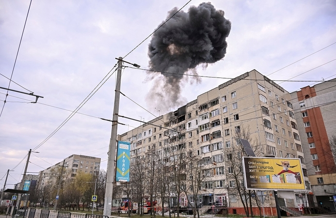 Ukraina: Rusija kovą paleido rekordiškai daug dronų