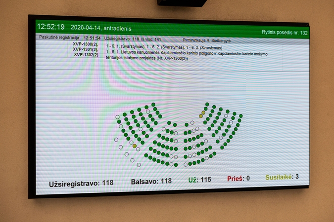 Balandžio 14-osios Seimo posėdis: Kapčiamiesčio poligono klausimų svarstymas