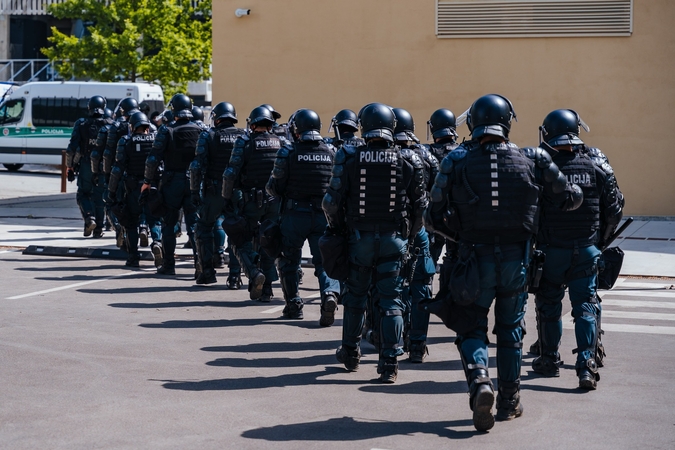 Kauno centre ir prie stadiono žadamos gausios policijos bei kitų tarnybų pajėgos