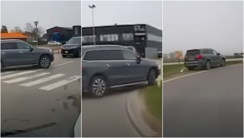 Įkalčiai: vaizdo įrašai tapo įrodymu, kad vairuotojas per trumpą laiką įvykdė kelis pažeidimus.