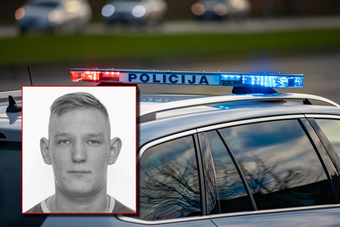 Ieškomas nuo bausmės besislapstantis jaunas vyras