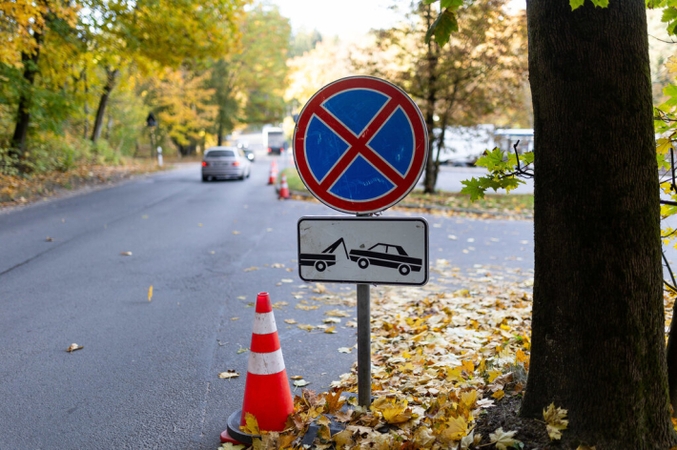 Panevėžio rajone pavogta laikinųjų kelio ženklų