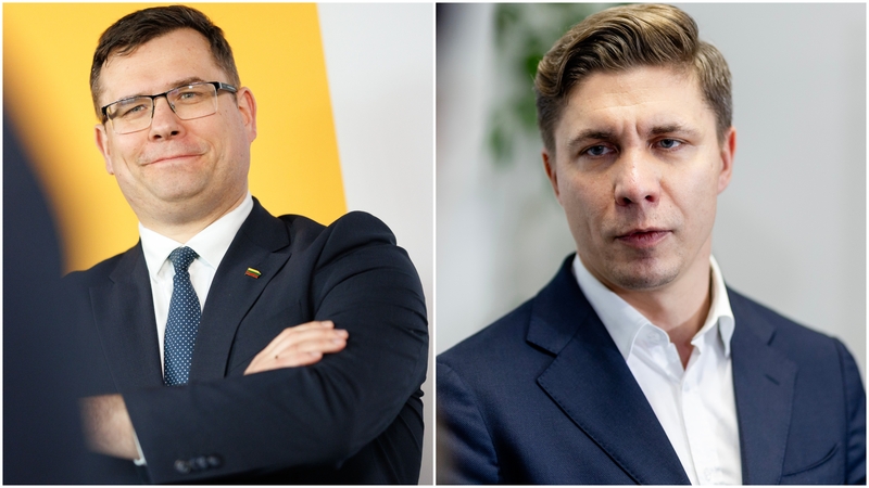 Laurynas Kasčiūnas (kairėje) ir Mindaugas Sinkevičius