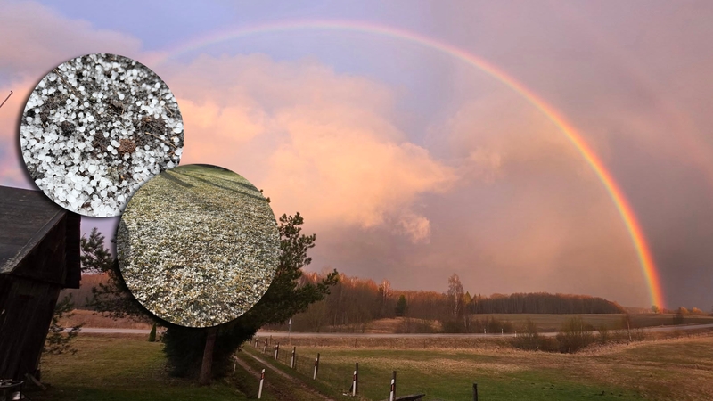 Šalyje – orų maišalynė: vienur fiksuota kruša, kitur – nuostabaus grožio vaizdai