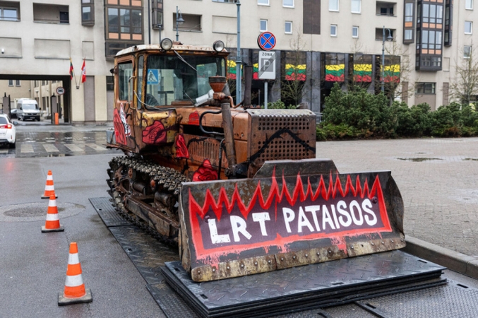 Katedros aikštėje – mitingas prieš parlamentarų svarstomas LRT pataisas