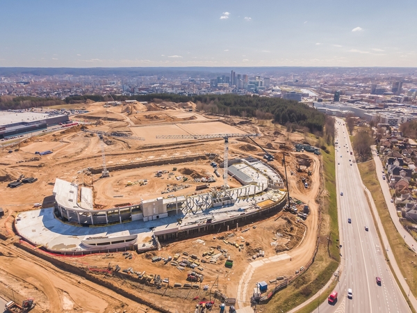 Nacionaliniame stadione sumontuota 45 proc. surenkamų gelžbetonio konstrukcijų