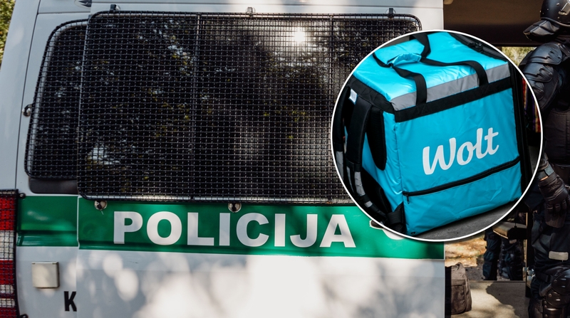 Dėl keisto garso iš „Wolt“ krepšio prie Prezidentūros sulėkė policijos pajėgos