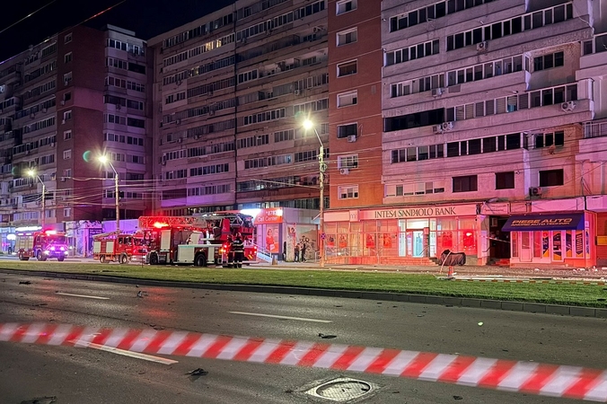 Rusijos dronas pataikė į gyvenamąjį namą Rumunijos teritorijoje