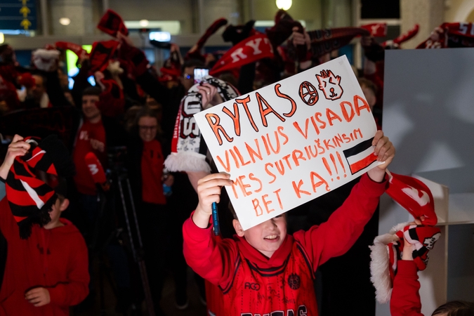Vilniaus „Ryto“ pasitikimas oro uoste
