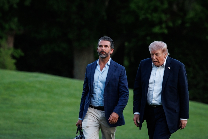 Donaldas Trumpas ir jo sūnus Donaldas Trumpas jaunesnysis