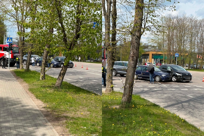 Klaipėdoje susidūrė trys automobiliai