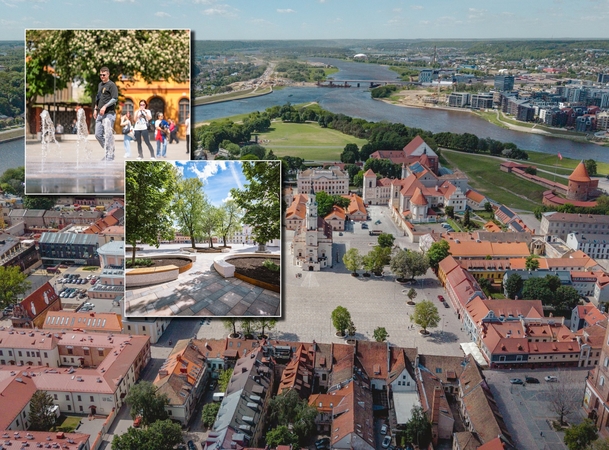 Rotušės aikštė atgyja: pasižvalgykite po atnaujintas erdves