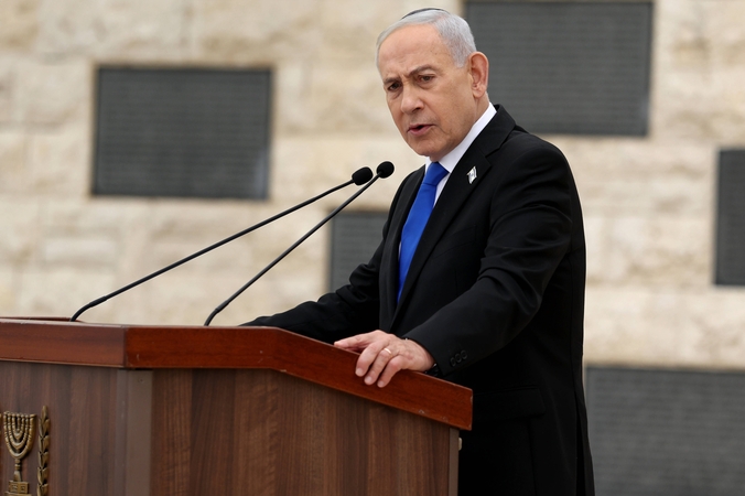 Izraelio premjero biuras: Benjaminas Netanyahu surengė slaptą susitikimą su JAE prezidentu