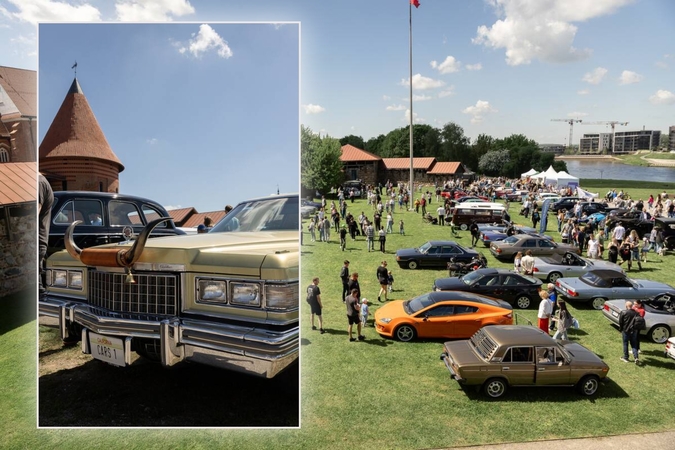 Kauno pilies papėdėje – žvilgsnis į retro automobilius