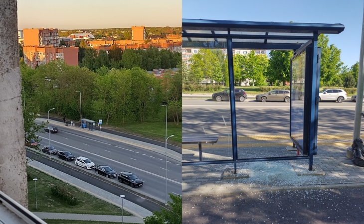 Akmenimis – į stotelės paviljoną