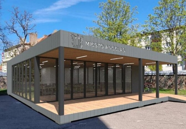 Erdvė: naujoje terasoje bus galima ne tik įsigyti religinių prekių, bet ir paskanauti pyragaičių.