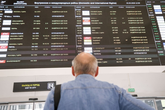 Dronų atakos sutrikdė keliolikos Rusijos oro uostų veiklą
