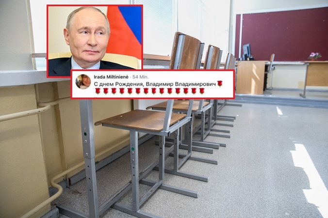 Pedagogė sveikino Putiną su gimtadieniu: po kilusio šaršalo ji ėmėsi veiksmų