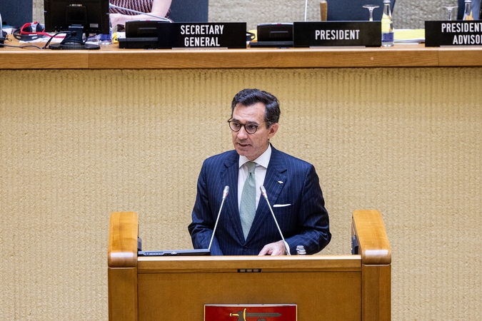 NATO Parlamentinės Asamblėjos prezidentas: atsakomybė už dronų incidentus Europoje tenka Rusijai