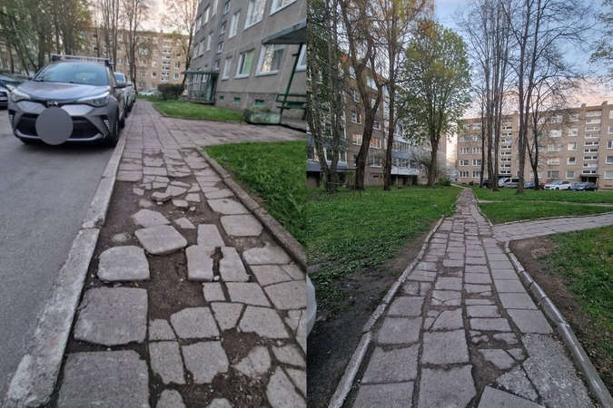 Problema: Debreceno gatvės 55-ojo namo gyventojai skundžiasi prasta šaligatvio būkle – vaikščioti čia esą sudėtinga, ypač senjorams.