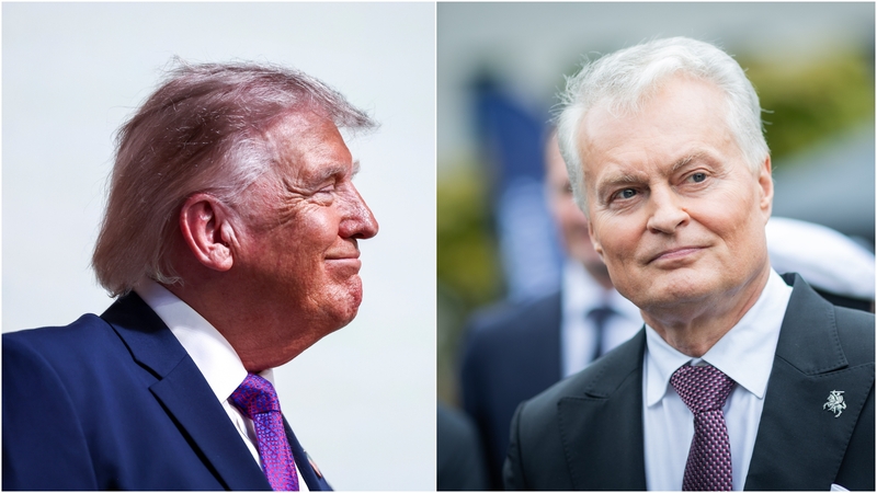 Donaldas Trumpas (kairėje) ir Gitanas Nausėda