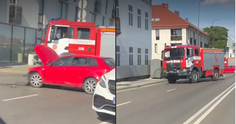 Karaliaus Mindaugo prospekto ir Daukšos gatvių sankryžoje – dviejų automobilių avarija