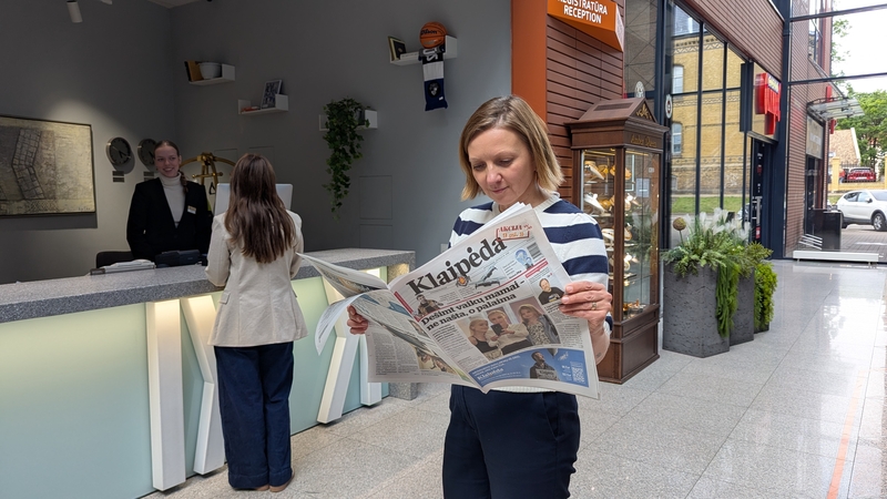 Pomėgis: dienraštį „Klaipėda“ skaito ir į viešbutį „Amberton Hotel Klaipėda“ atvykę svečiai, ir jo darbuotojai.