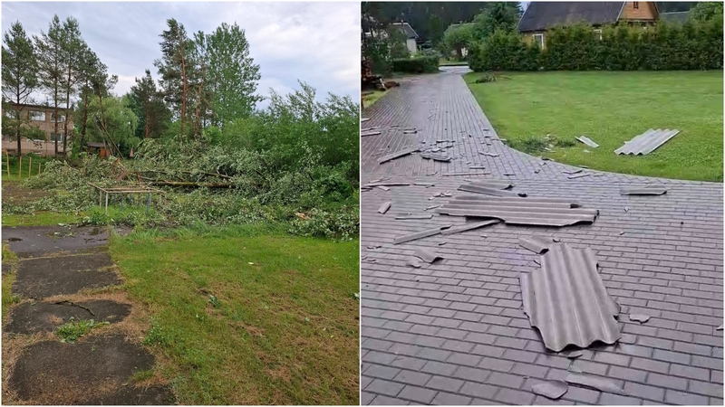 Ketvirtadienio audros padariniai.