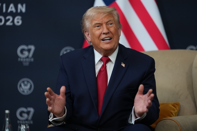G7 lyderiams Trumpas pareiškė esąs „viršininkas“