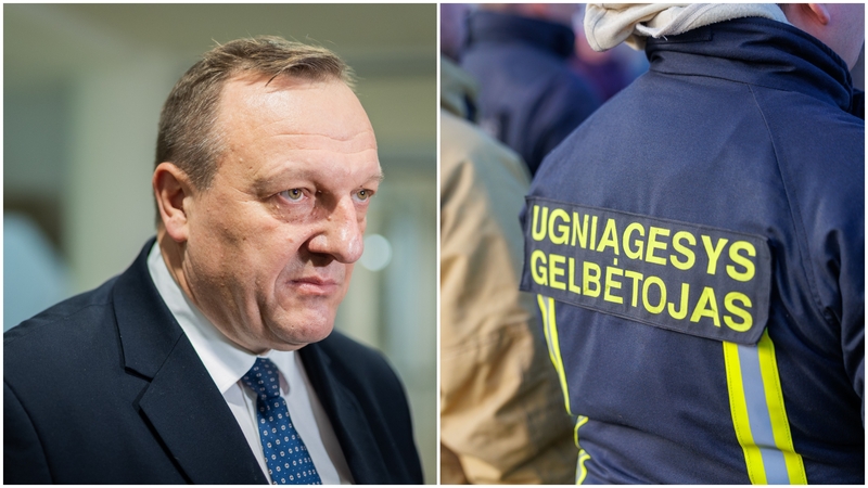 Ministras pareiškė užuojautą dėl tarnybos metu mirusio ugniagesio