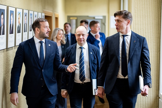 Iš kairės: Virginijus Sinkevičius, Aurelijus Veryga, Mindaugas Sinkevičius