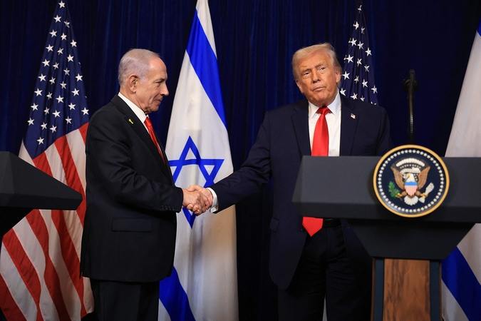 Donaldas Trumpas ir Benjaminas Netanyahu