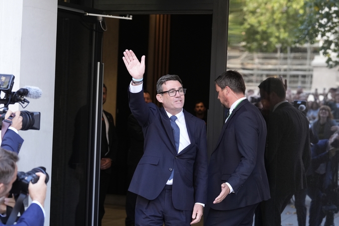Jungtinės Karalystės (JK) ministras pirmininkas Andy Burnhamas