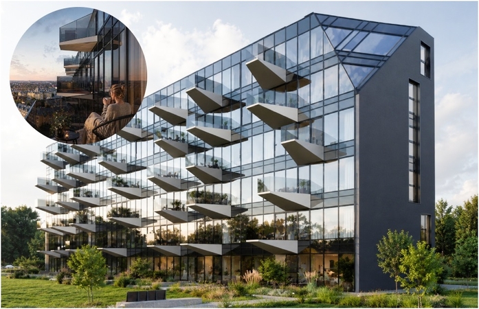 Išskirtinis: „Grušo3“ projektą kūrė architektų biuras „Natkevičius ir partneriai“, tad parinkti nestandartiniai sprendimai.