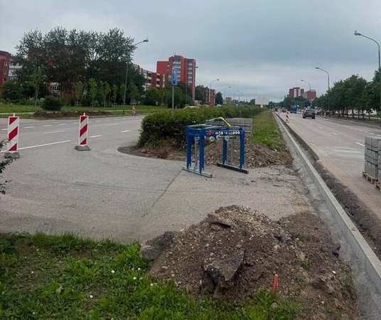 Darbai: nuo šiol važiuojantieji Taikos pr. 92 neturės galimybės apsisukti.