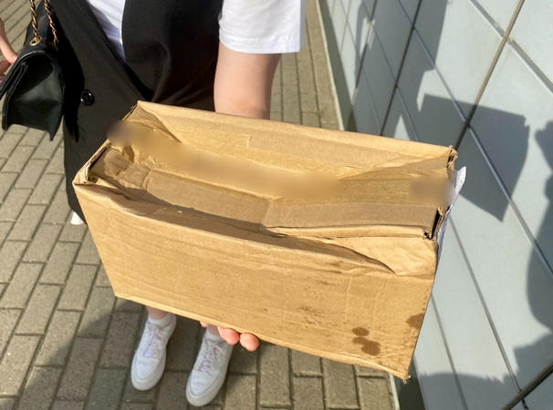 Nusivylimas: į klaipėdiečių rankas ne pirmą kartą pasiekia apgadintos siuntų pakuotės – įlenktos, įplyšusios ir su neaiškiomis dėmėmis.