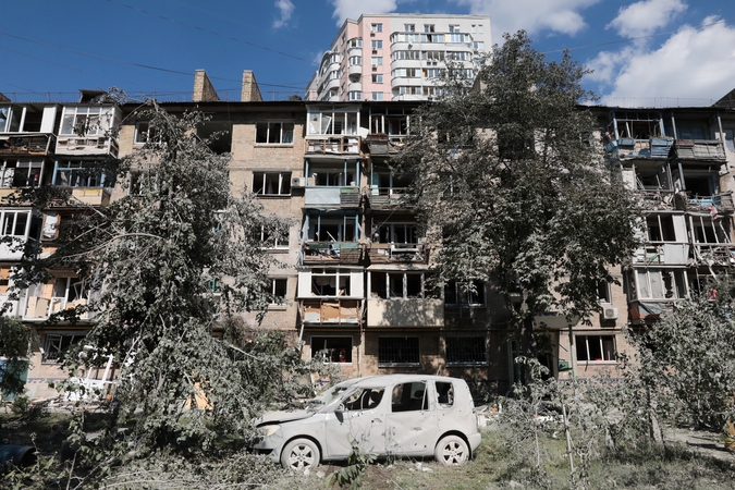 Po didelio masto atakos Kyjive Rusija ir Ukraina apsikeitė mirtinais smūgiais