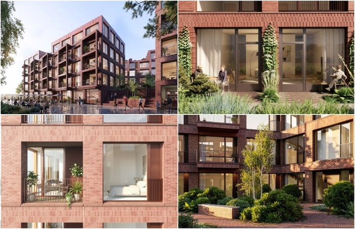 Architektų biuro SHL kurtų pastatų fasado vizualizacija