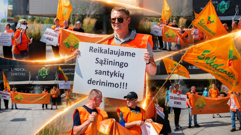 „Darbuotojai – ne šiukšlės“: protestuojantys „Energesman“ darbuotojai sako esantys nežinomybėje