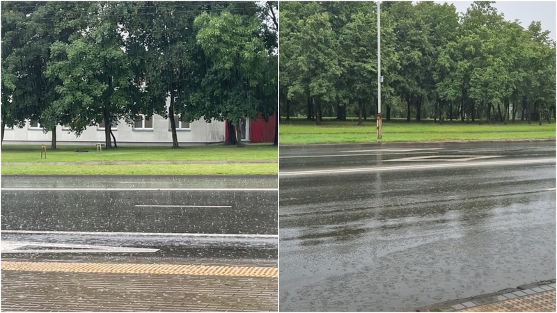 „Šnioja lietus kaip reikiant“: kai kur Lietuvoje – liūtis