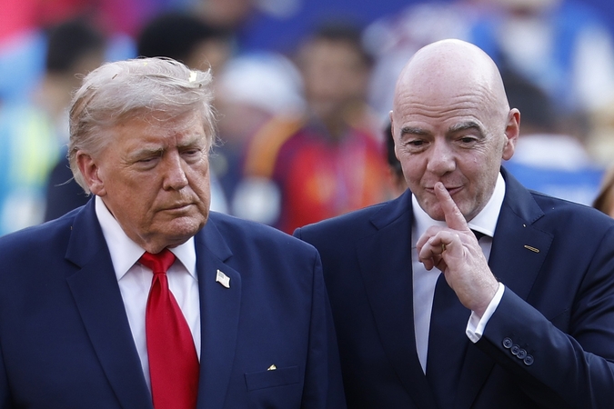 JAV prezidentas Donaldas Trumpas ir FIFA prezidentas Giannis Infantino