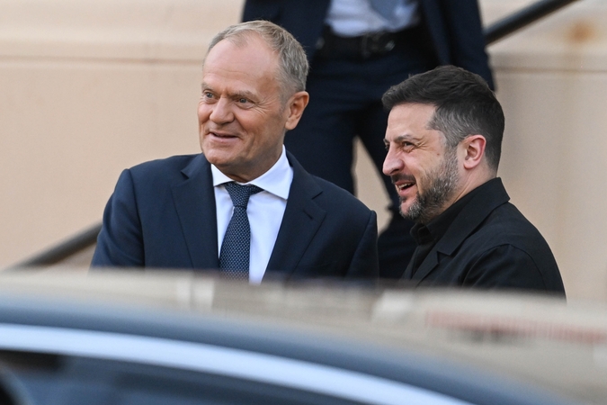 Zelenskis atskleidė pirmąsias susitikimo su Tusku detales